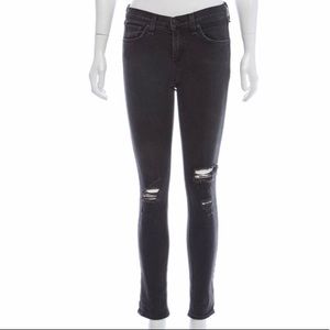 Rag & Bones Charcoal Distressed Skinny Jeans 26